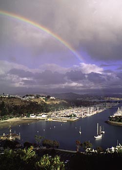 Rainbow over Dana point harbor 
